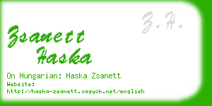 zsanett haska business card